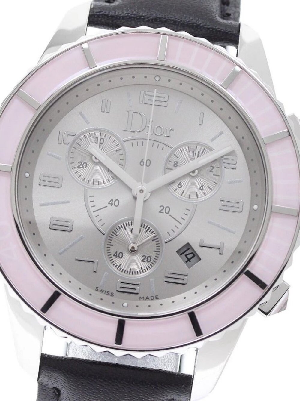 Dior Crystal Chronograph CD114314 Date Small Second Quartz Men's Watch - Picture 1 of 6